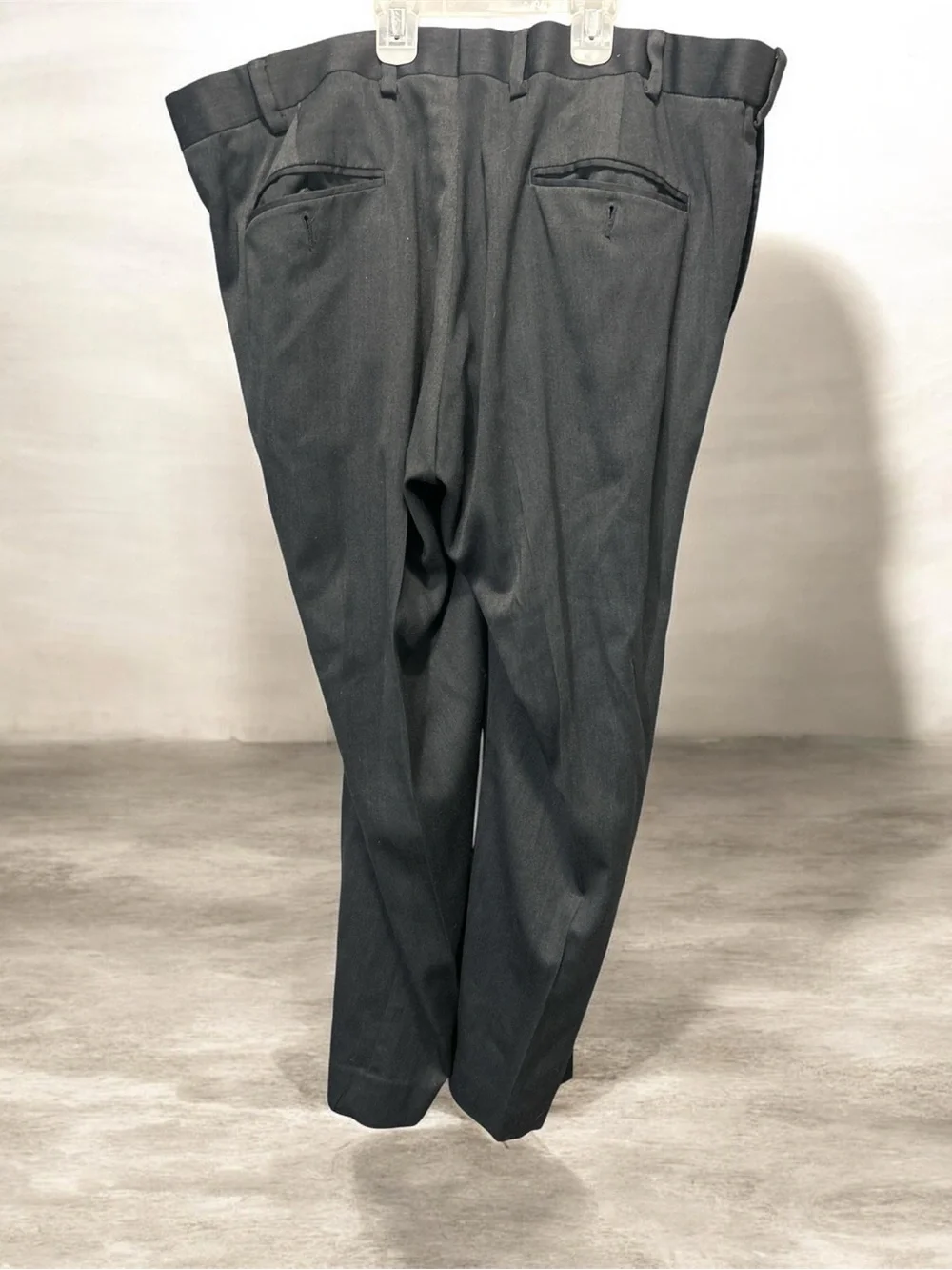 GS Gold Series Perfect Fit Dress Slacks Charcoal Gray Flat Front Pants 44x30